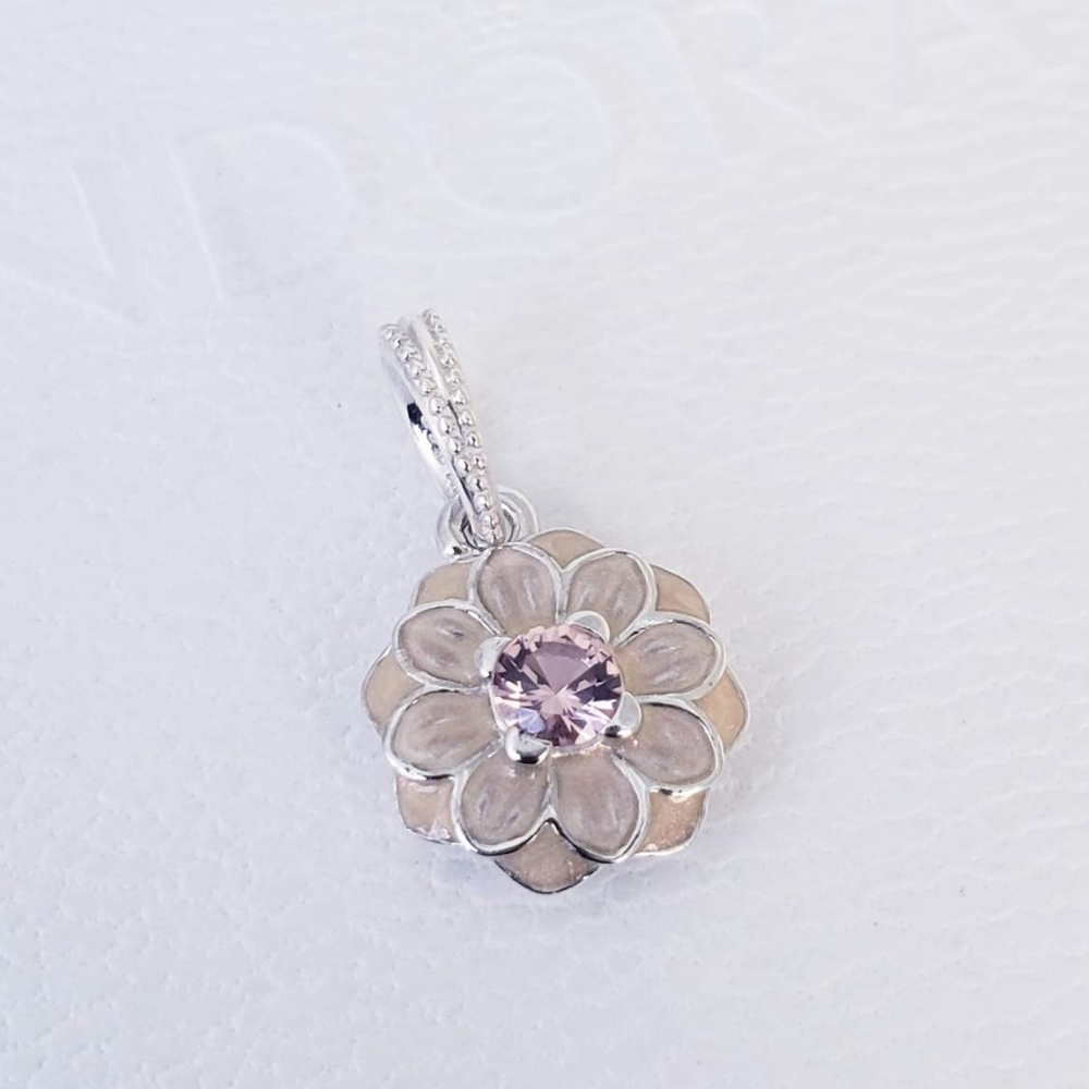 🌺Authentic Pandora ⭐️RETIRED⭐️ DAHLIA FLORAL DANGLE CHARM